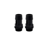 Mishimoto 2pcs. M20x1.5 3/4in Aluminum Catch Can Fitting - Black - Mishimoto
