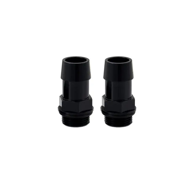 Mishimoto 2pcs. M20x1.5 3/4in Aluminum Catch Can Fitting - Black - Mishimoto