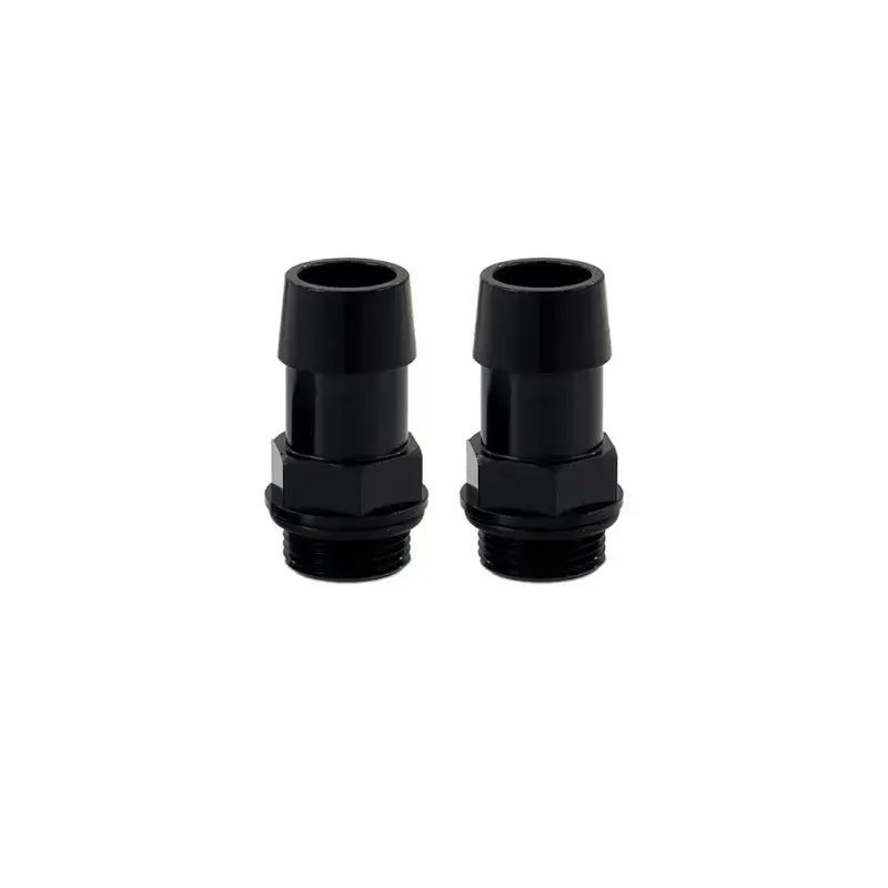 Mishimoto 2pcs. M20x1.5 3/4in Aluminum Catch Can Fitting - Black - Mishimoto