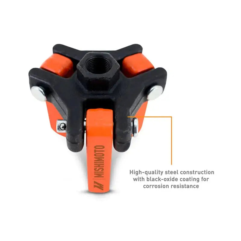 Orange and black oil filter wrench from Mishimoto Universal Harmonic Balancer Puller Kit