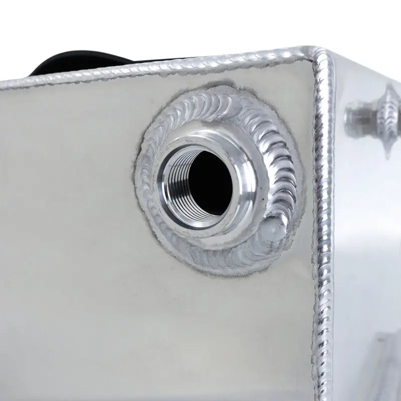 Aluminum tank with threaded port for Mishimoto Universal Ice Box Tank Reservoir 2.5 Gal