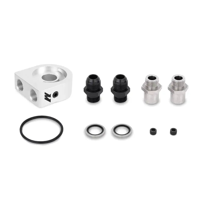 Oil cooler adapter kit for Mishimoto Universal Oil Cooler Kit 34-Row Black