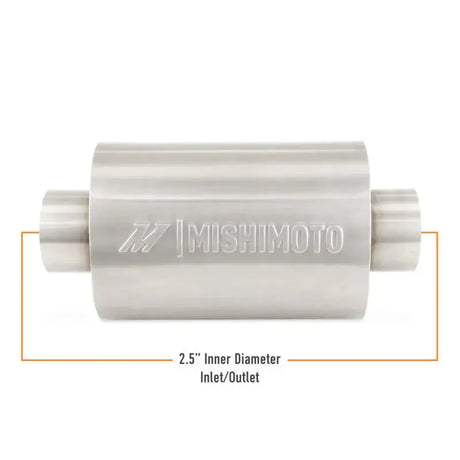 Mishimoto Universal Resonator with 2.5in Inlet/Outlet - Brushed - Exhaust