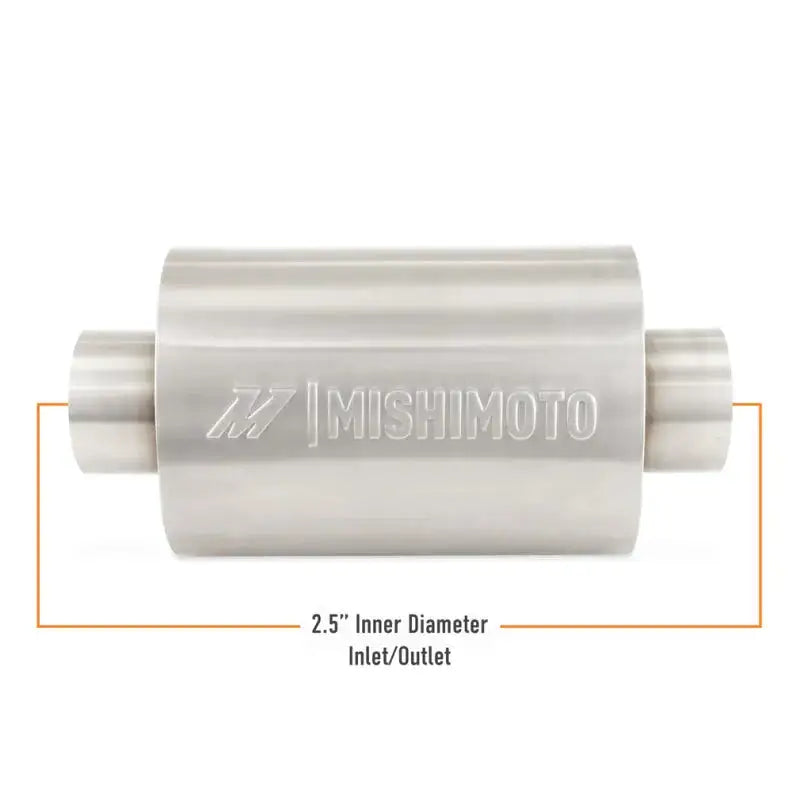 Mishimoto Universal Resonator with 2.5in Inlet/Outlet - Brushed - Exhaust