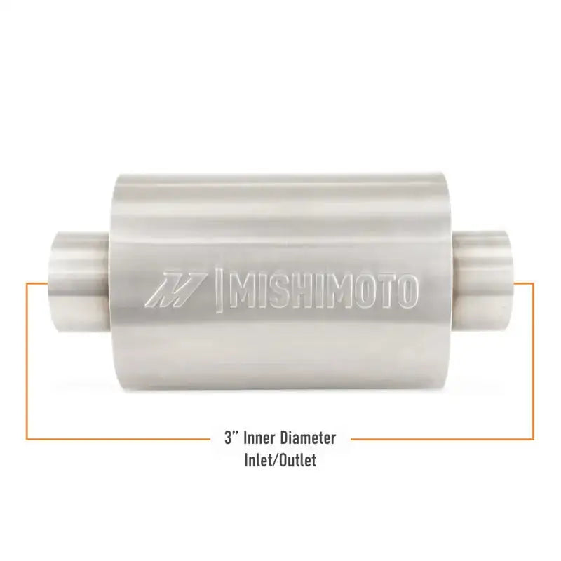 Mishimoto Universal Resonator with 3in Inlet/Outlet - Brushed - Exhaust