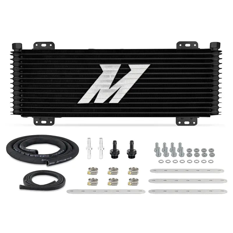 Mishimoto Universal Stacked Plate Trans Cooler 13 Row Black - Truck & Automotive