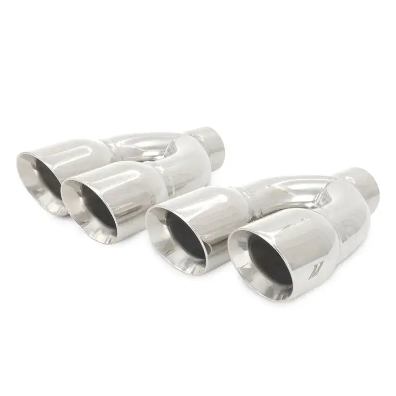 Mishimoto Universal Steel Muffler Tip 2.5in Inlet Dual Y Polished - Exhaust