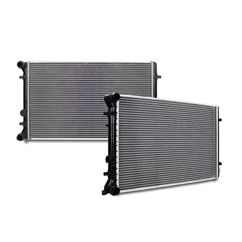 Two car radiators for Mishimoto Volkswagen Jetta replacement radiator setup