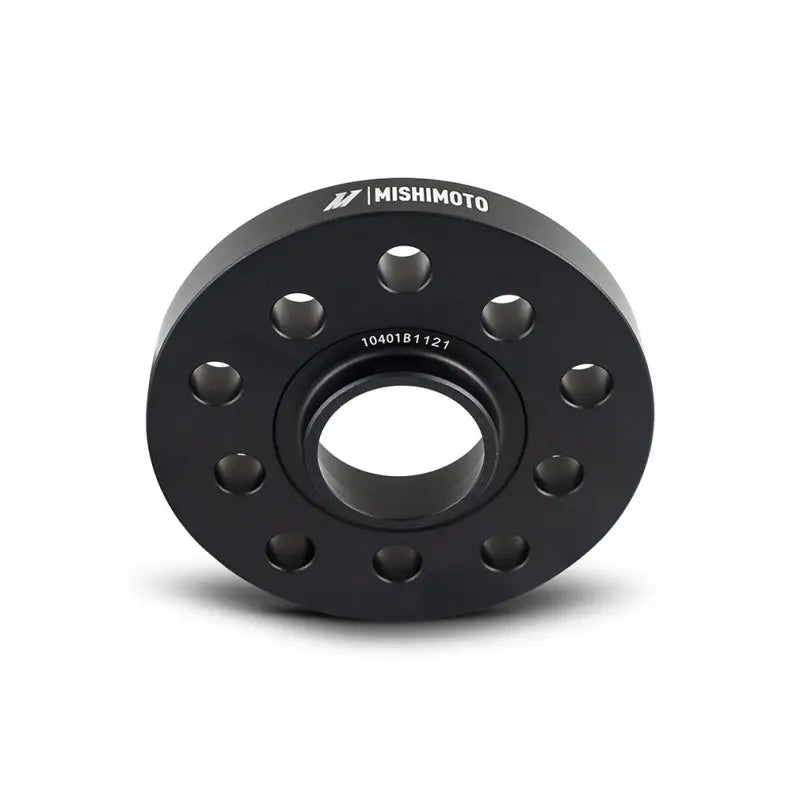 Black metal wheel spacers with multiple holes for mishimoto wheel spacers and mishimoto wheel fitment