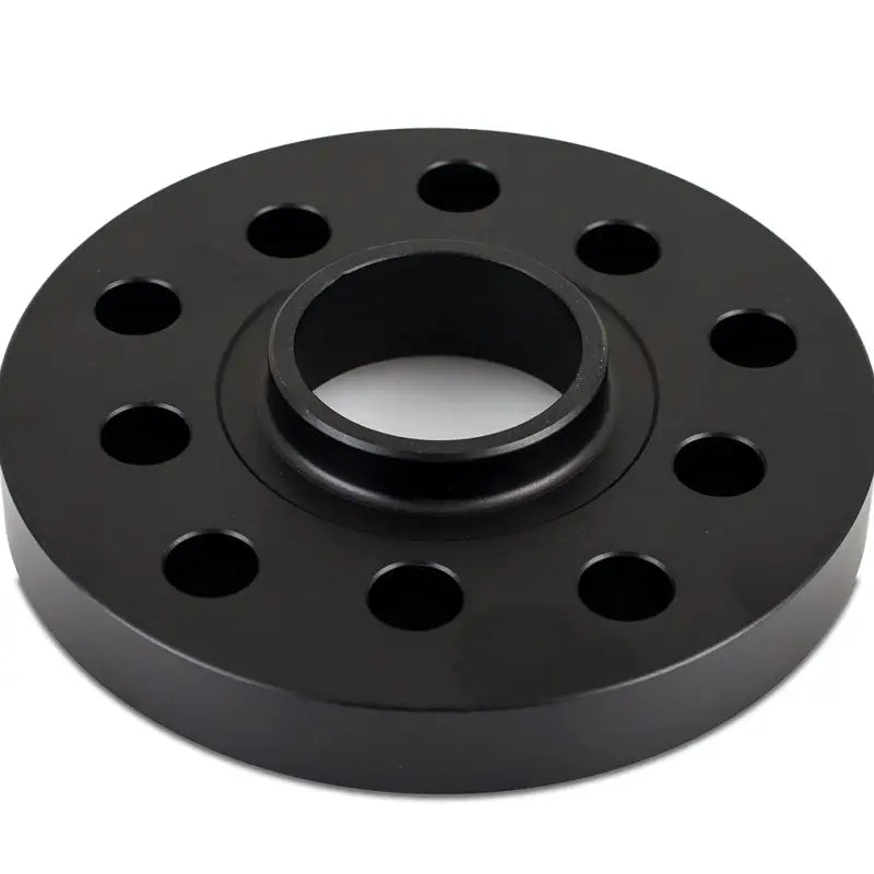 Black metal wheel spacer for Mishimoto Wheel Spacers - fits 5x112 wheels, M14 thread