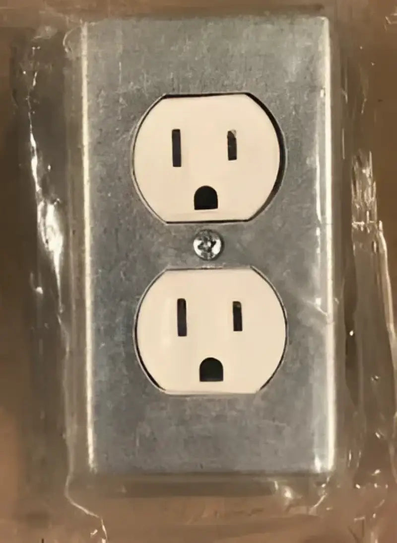 Duplex electrical outlet in MJUFOXJ-BOX Majestic Junction Box for safe wiring