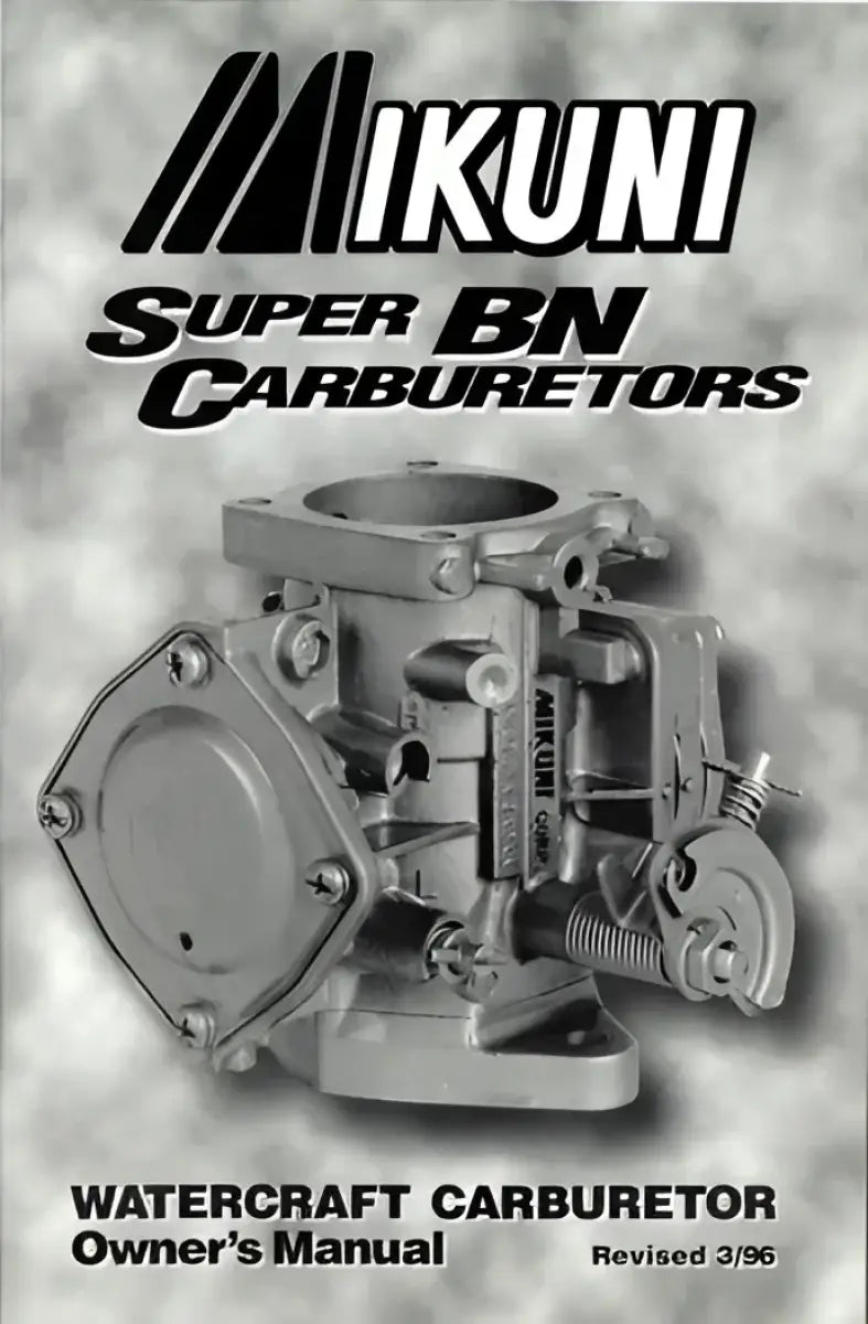 MK-BN/004 Owners Manual For Super Bn Carburetors - for BN
