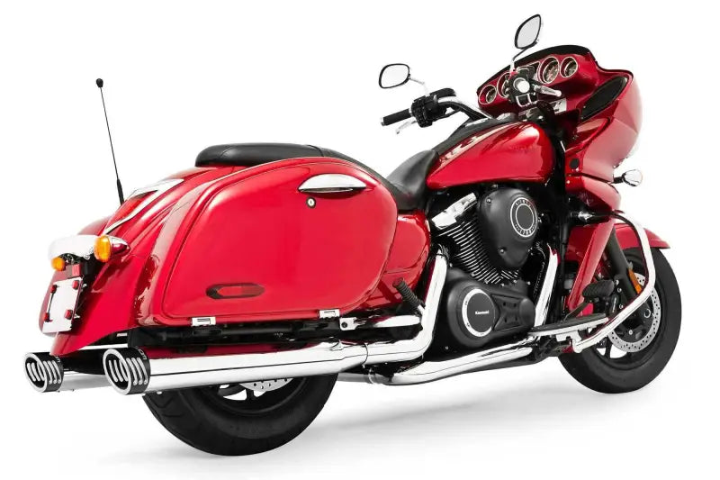 MK00009 Duals W/4" Muffler Chrome W/Black Tips Vn1700