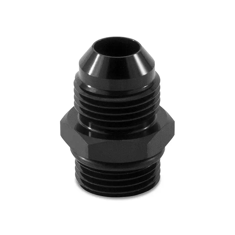 Black aluminum threaded fitting for -8AN hoses, MMFT-8ORB-8BK by Mishimoto