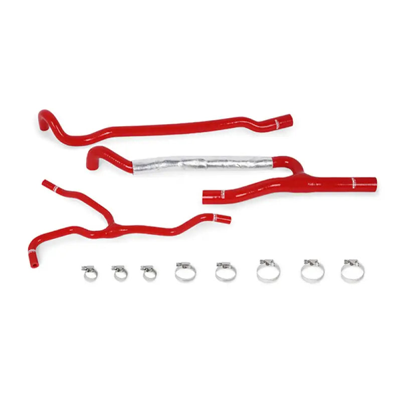 Red silicone hose kit with clamps for MMHOSE-CAM8-16ANCRD ancillary hose setup