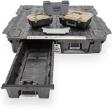 Black Truck Bed Storage System with Open Drawer for Nissan Frontier MN9 Decked