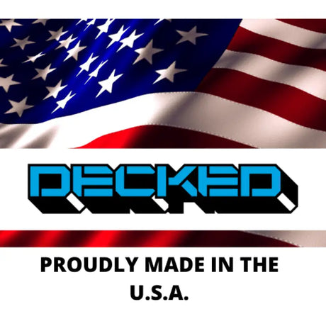 American flag with DECKED logo on MN9 Decked Nissan Frontier 2022+ accessory