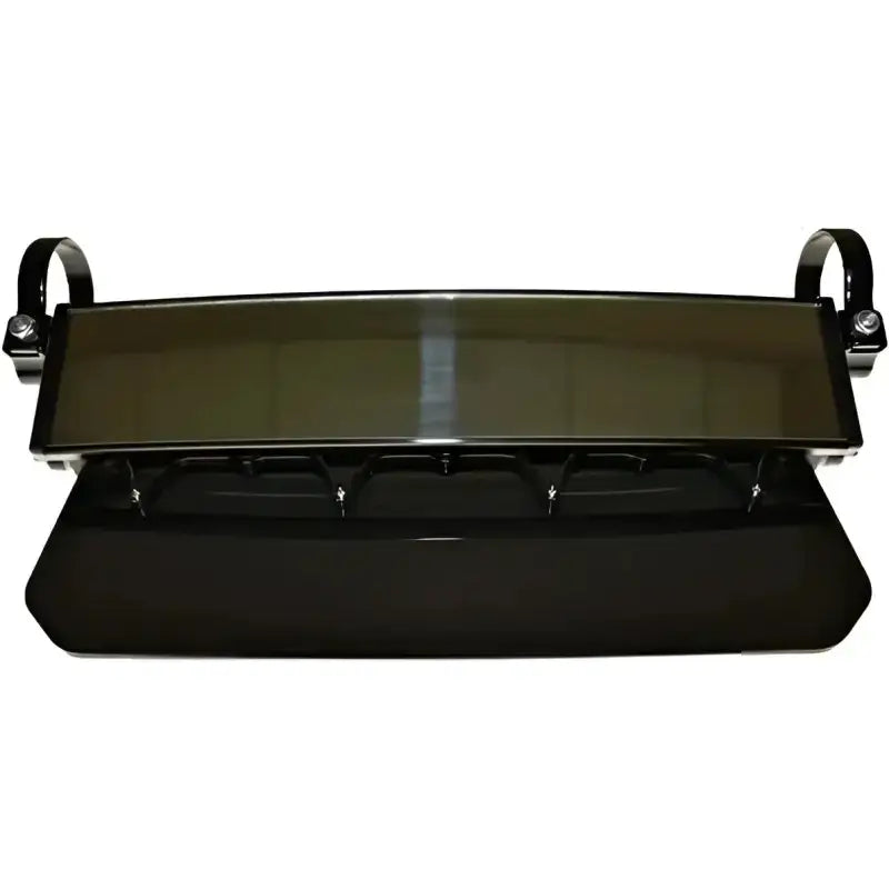MOD12VMB-BK 12" Pano Rearview Mirror Black W/Solid Black Sun Visor