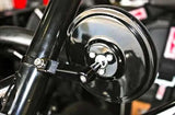 MOD5SM-BK Round Convex Glass Billet Arm Side Mirror Black 5"