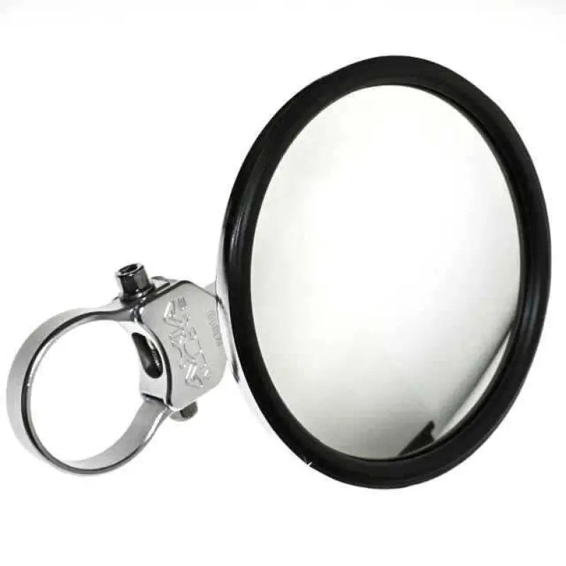 MOD5SM-C Round Convex Glass Billet Arm Side Mirror Silver 5"