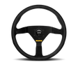 Momo MOD78 Steering Wheel 320 mm, black leather with black spokes.