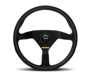 Momo MOD78 Steering Wheel 320 mm, black leather with black spokes.