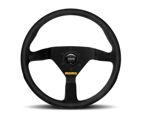 Momo MOD78 Steering Wheel 320 mm, black leather with black spokes.