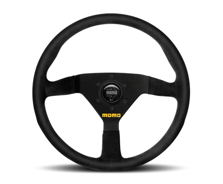 Momo MOD78 Steering Wheel 320 mm, black leather with black spokes.