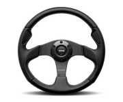 Momo Jet Steering Wheel 350 mm - Black AirLeather/Black Spokes - Truck & Automotive
