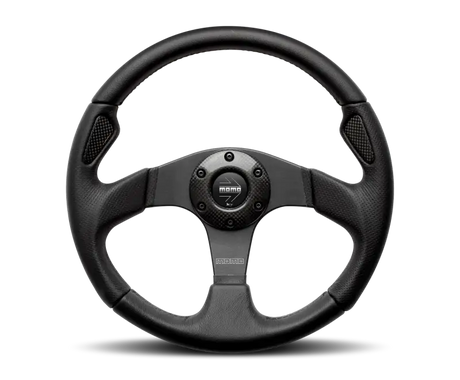 Momo Jet Steering Wheel 350 mm - Black AirLeather/Black Spokes - Truck & Automotive