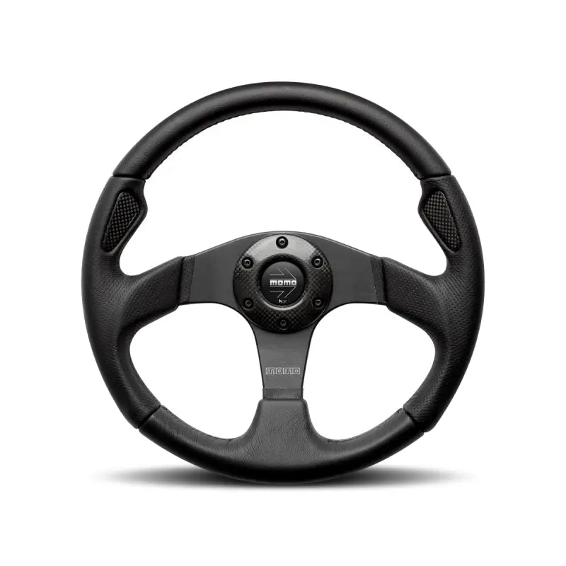 MOMO JET35BK0B Momo Jet Steering Wheel 350 mm - Black AirLeather/Black Spokes