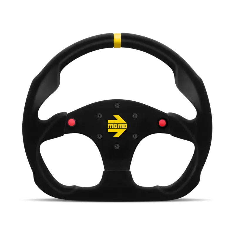 MOMO R1960/32SHB Momo MOD30 Buttons Steering Wheel 320 mm - Black Suede/Black Spokes/1 Stripe