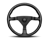 Momo Montecarlo Steering Wheel 320 mm - Black Leather with Black Stitch and Black Spokes