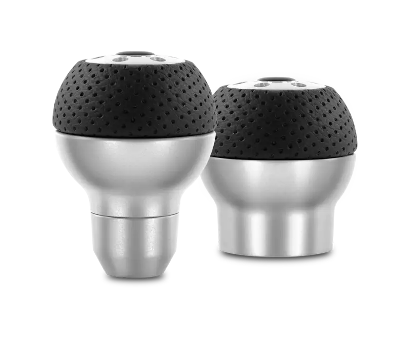 Momo Race Shift Knob - Aluminum Black Airleather Insert - Truck & Automotive