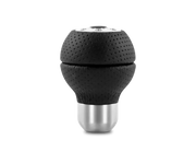 Momo Race Shift Knob - Black Airleather Aluminum Insert - Truck & Automotive