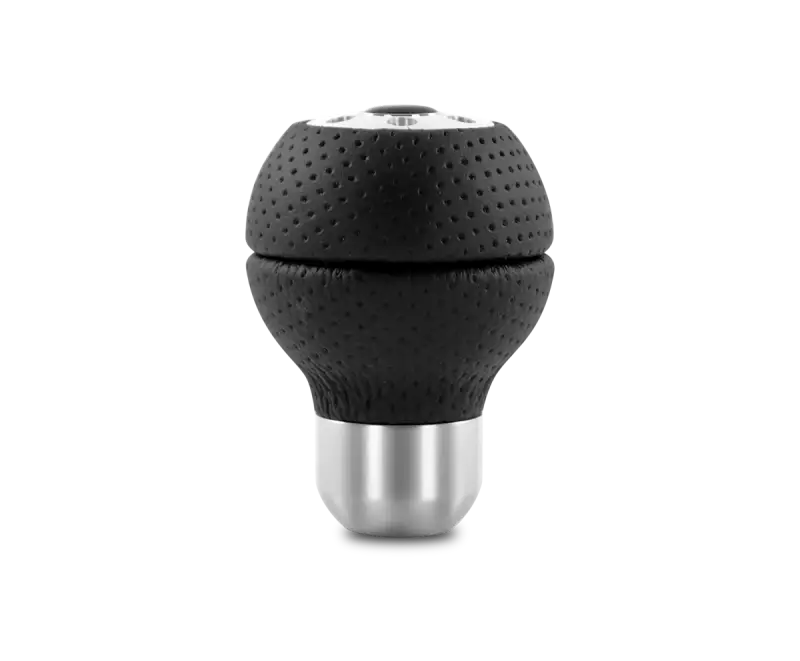 Momo Race Shift Knob - Black Airleather Aluminum Insert - Truck & Automotive
