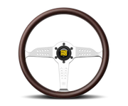 Momo Super Grand Prix Steering Wheel 350 mm - Mahogany Wood/Polished Spokes