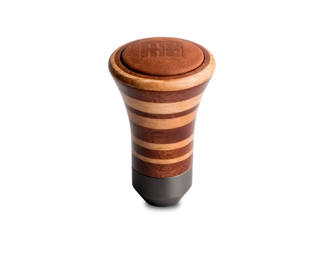 Striped wooden shift knob from Momo Trofeo Heritage Trofeo Heritage Shift collection
