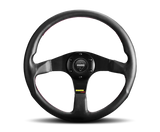 Momo Tuner Steering Wheel 320 mm - Black Leather/Red Stitch/Black Spokes - Truck & Automotive