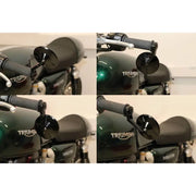 HIGHSIDER Montana 2 Bar End Mirror Each Anodized Black for Powersports