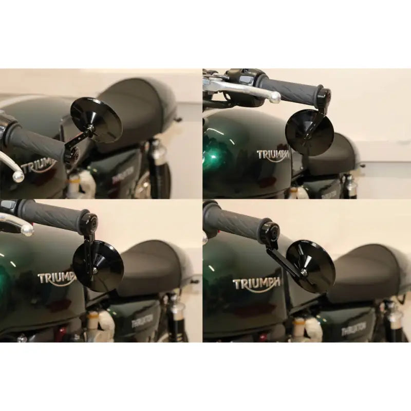 HIGHSIDER Montana 2 Bar End Mirror Each Anodized Black for Powersports