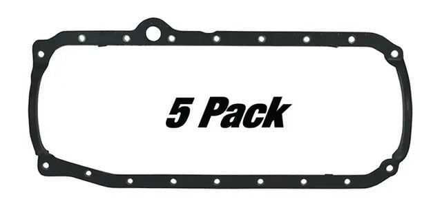Black oil pan gasket for Chevrolet small block engines from Moroso 1986+ performance kits