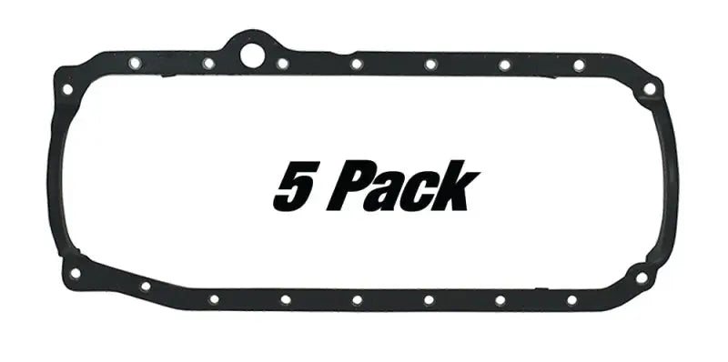 Black oil pan gasket for Chevrolet small block engines from Moroso 1986+ performance kits