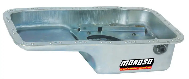 Moroso Acura/Honda 1.6L B16A3 Road Race Baffled Wet Sump 5.5qt 6in Steel Oil Pan - Truck & Automotive