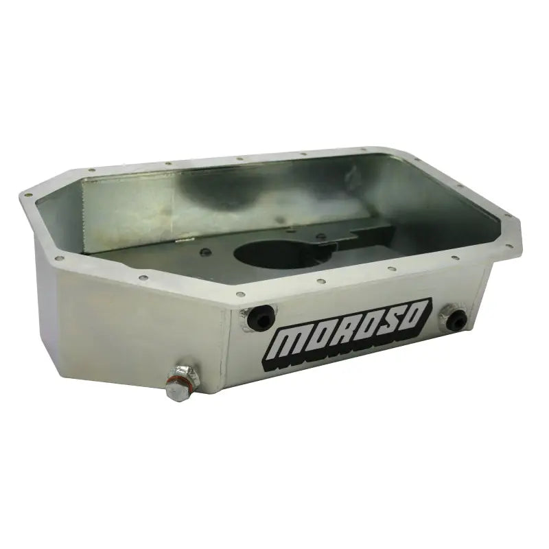 Moroso 20915 Moroso Acura/Honda K Series Swap Road Race Baffled Extra Capacity 5.5in Steel Oil Pan