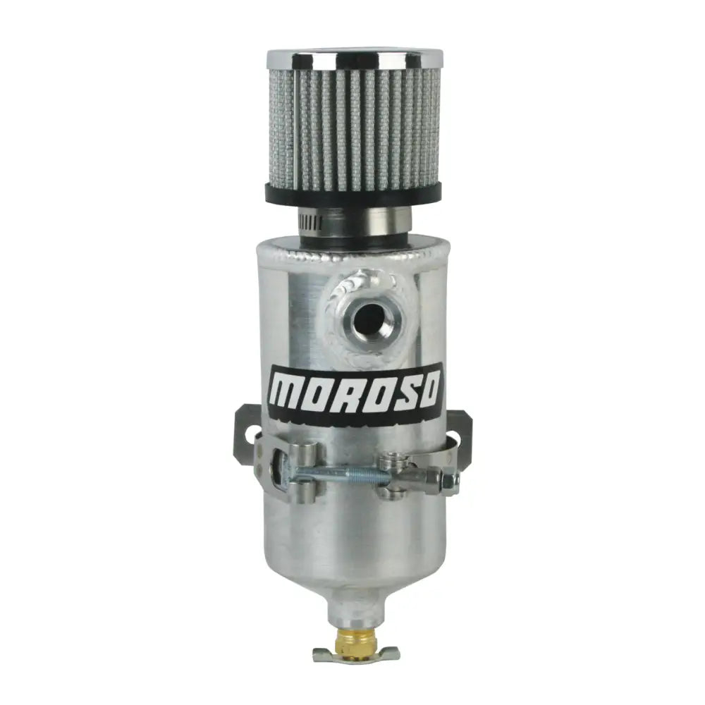 Moroso 85473 Moroso Breather Tank/Catch Can - Two 3/8 NPT Female Fittings - Aluminum