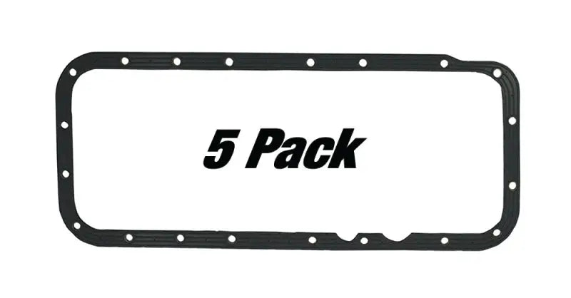 Rectangular black oil pan gasket with bolt holes for Chrysler 361-440 HEMI engine