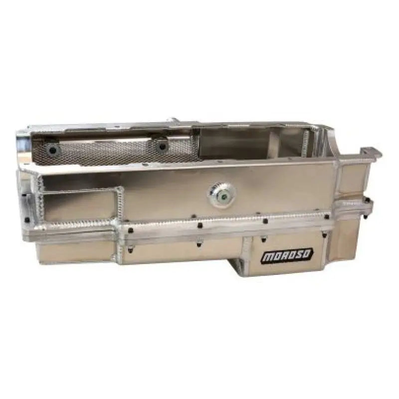 Aluminum oil pan with internal baffling and double power kick outs for Moroso CN/Energy MFG