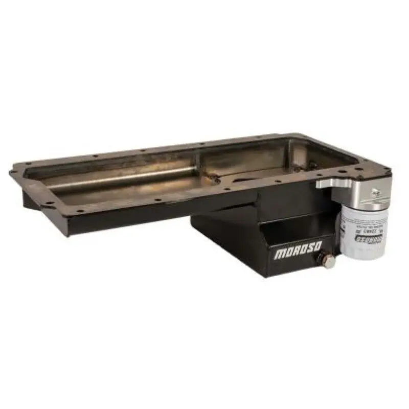Moroso 20142 Moroso GM LS Swap/Early F-Body (w/Rear Sump & Spin-On Oil Filter Adapter) Wet Sump 6in Steel Oil Pan
