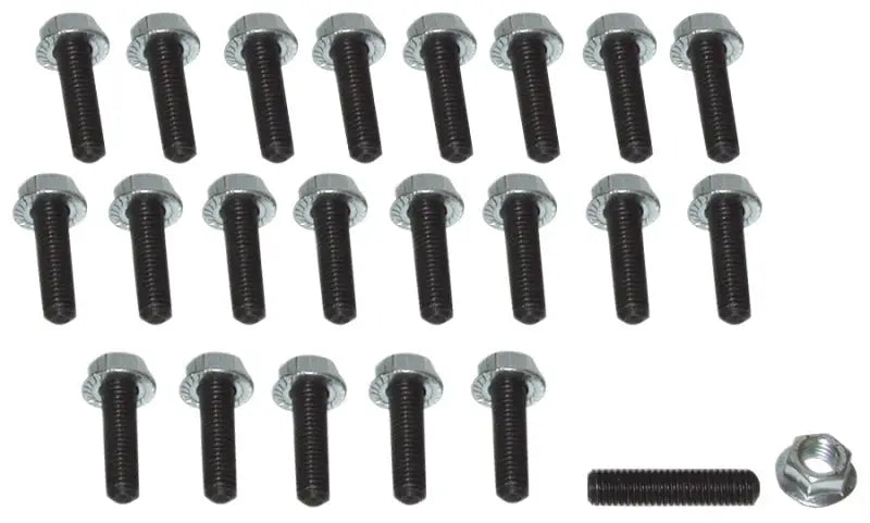 Moroso Honda/Acura/Mazda Rotary/Dodge Neon/Toyota MR2 Oil Pan Stud Kit - 6mm - Steel - Set of 22 - 38366